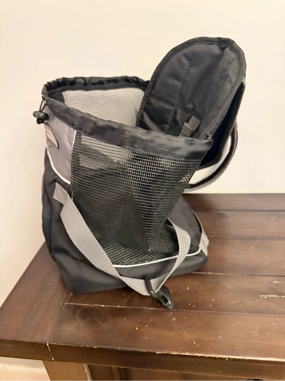 Outward Hound Black and Gray Pet Travel Backpack